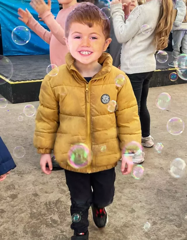 A child enjoying the Bubbles & Boogie disco
