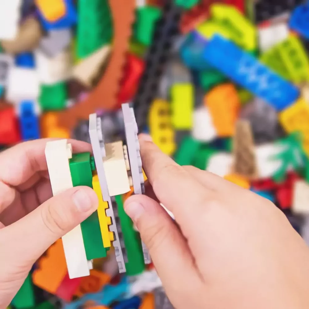 LEGO® farm-themed creations at the workshop